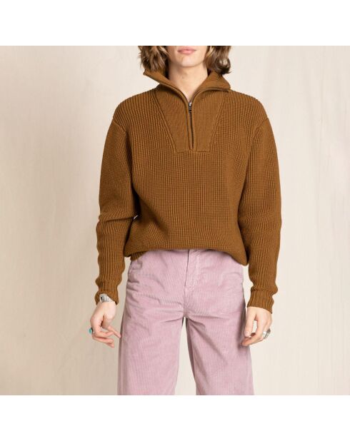 Pull en Laine Merinos mélangée Sasha camel