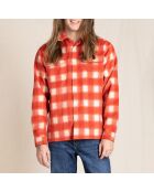 Sur-chemise à Carreaux New Dusk rouge