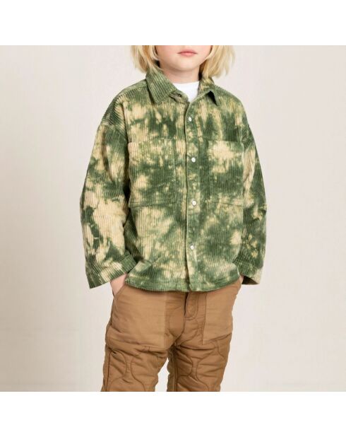 Chemise Velours Côtelé Magali vert kaki