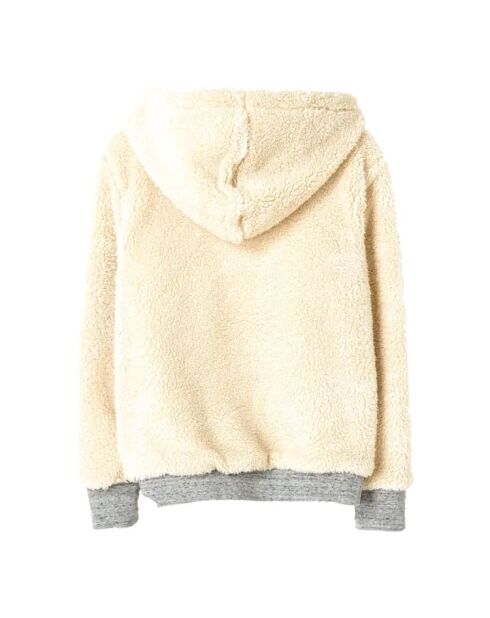 Sweat réversible en Polaire & Sherpa Hooper gris/écru