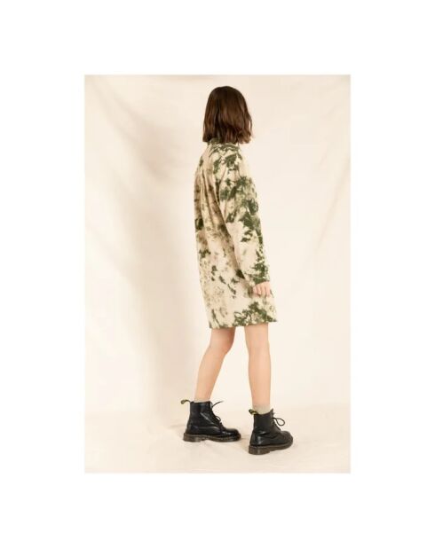 Robe Velours Côtelé Tie and Dye Skeena vert kaki