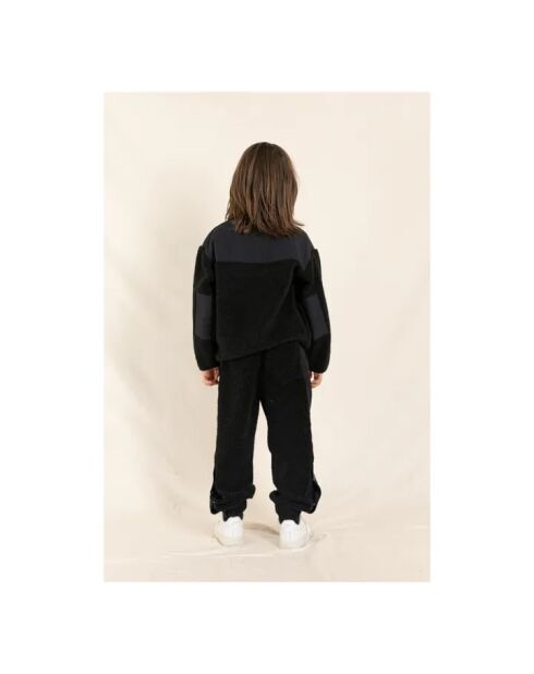 Jogger Sherpa Bi-matière Connie noir