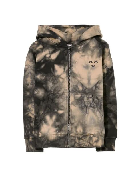 Sweat à capuche zippé en Coton Joey tie & dye multicolore