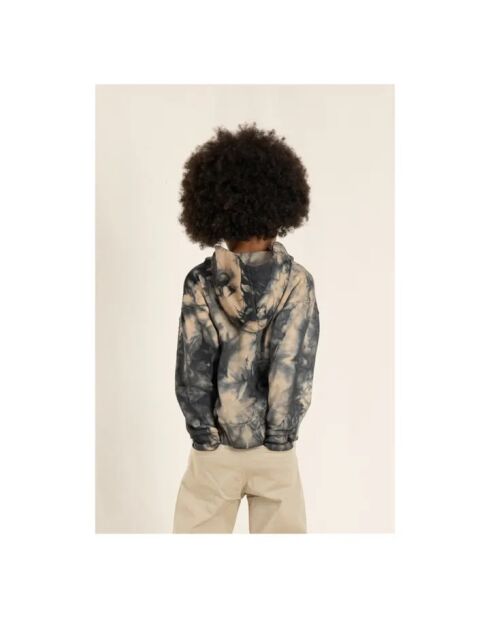Sweat à capuche zippé en Coton Joey tie & dye multicolore