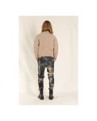 Sprint Jogginghose mit Tie and Dye in Schwarz/Beige