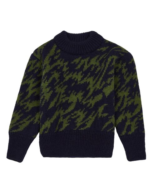 Pull en Laine Merinos et en Alpaga Lona vert kaki