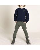Pantaloni chino con vita elasticizzata in vita da skater verde kaki
