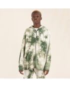 Sweat zippé Joel kaki tie & dye