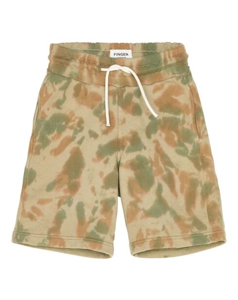 Short Dunk Tie and Dye Fleece Eté camel
