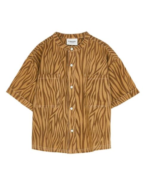 Chemise Wonder imprimée marron