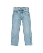 Jeans dritti a vita alta Cher in denim lavato