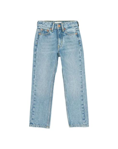 Jean Droit Taille Haute Cher denim délavé