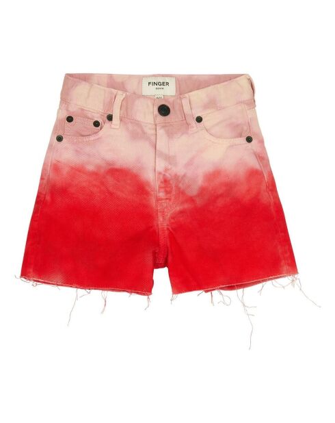 Cherryl Tie and Dye rote Shorts