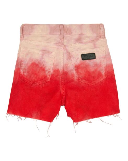 Cherryl Tie and Dye rote Shorts