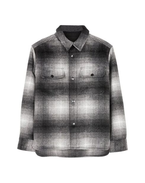 Chemise en Laine Mélangée New grise