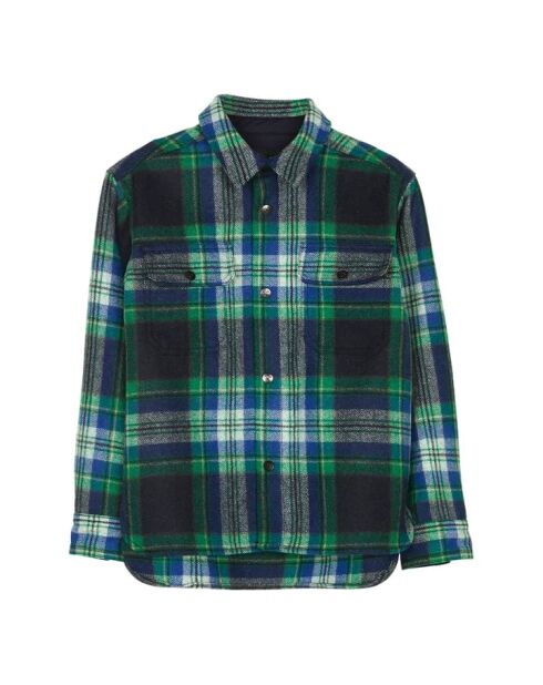 Chemise en Laine Mélangée New verte