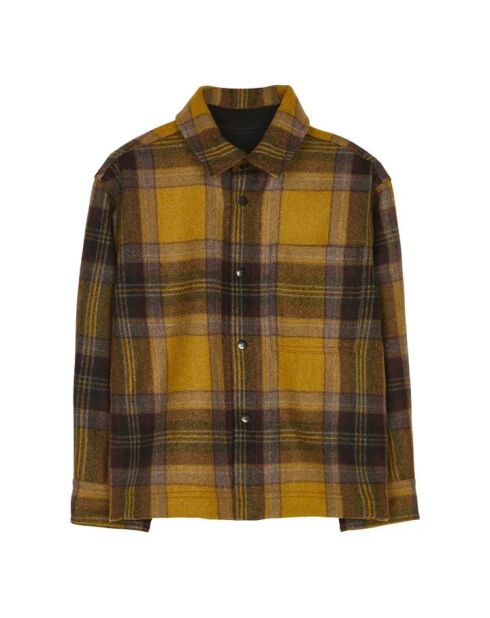 Chemise en Laine Mélangée Dova jaune/marron