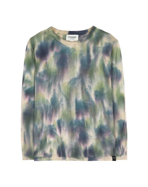 Camiseta Nico de algodón verde tie & dye