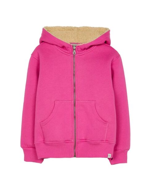 Sweat réversible en Polaire & Sherpa Hooper rose/écru