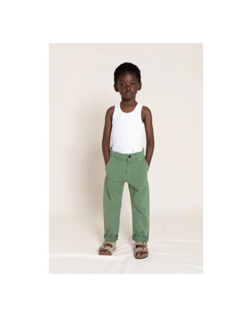 Pantalon Chino Porty vert kaki