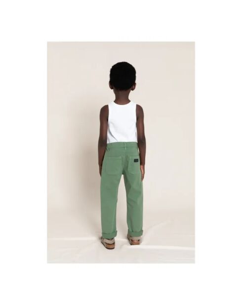Pantalon Chino Porty vert kaki