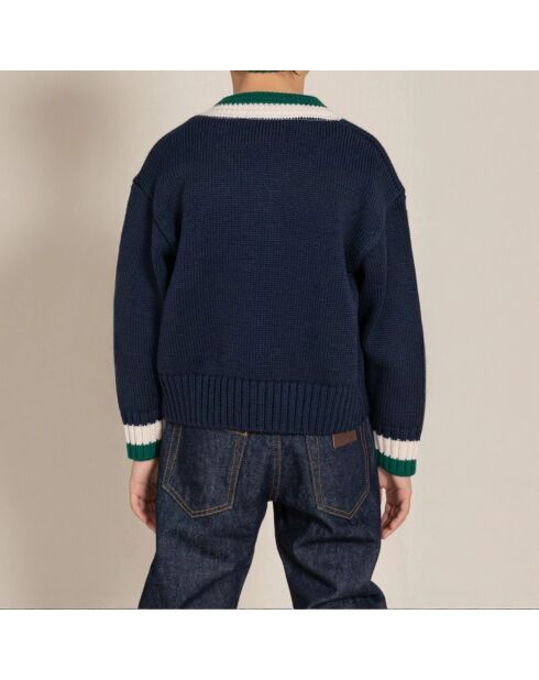 Pull en Laine mélangée Campus bleu marine