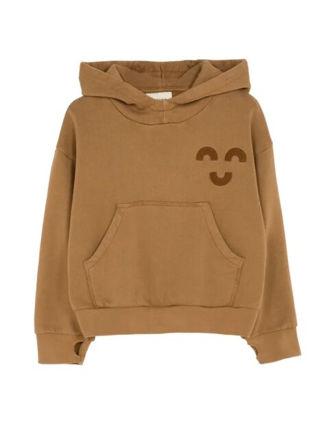 Hoodie Happy noisette