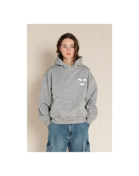 Hoodie Happy gris