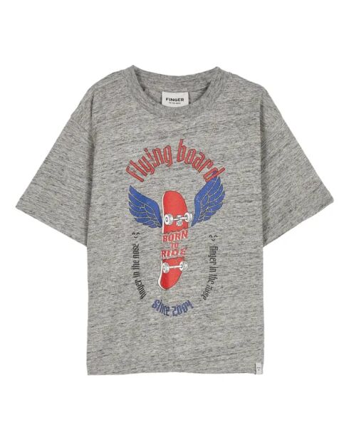 T-shirt King Skateboard grigia
