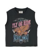 Janet Eagle schwarzes T-Shirt