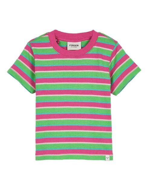 T-shirt Rayé Kelly rose