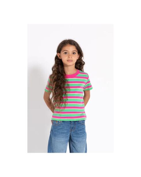 T-shirt Rayé Kelly rose