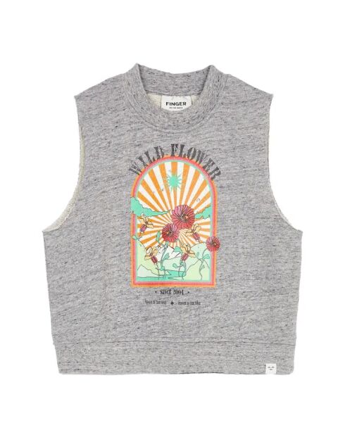 Sweat Sans Manches Clem gris