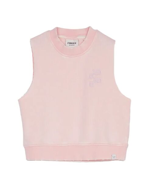 Sweat Sans Manches Clem rose poudré