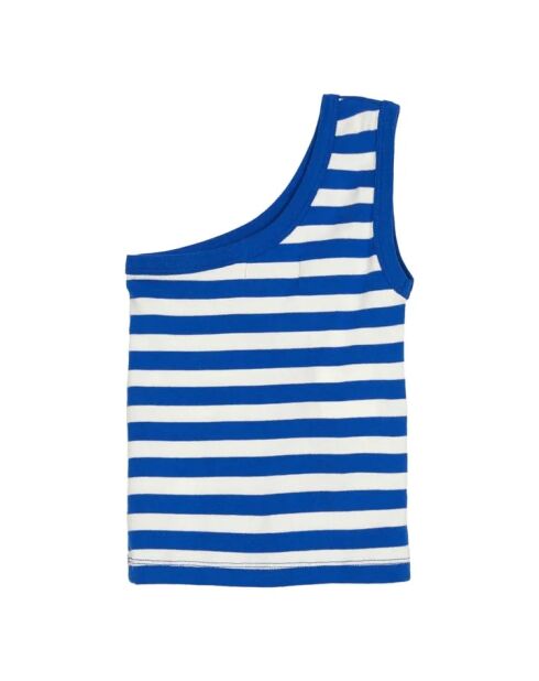 Canotta Donna a righe blu scuro