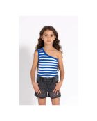 Canotta Donna a righe blu scuro