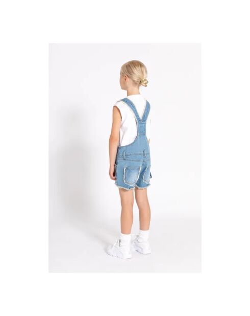 Combinaison Short Jude denim délavé