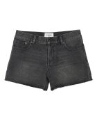 Pantaloncini a vita bassa in denim grigio Eva