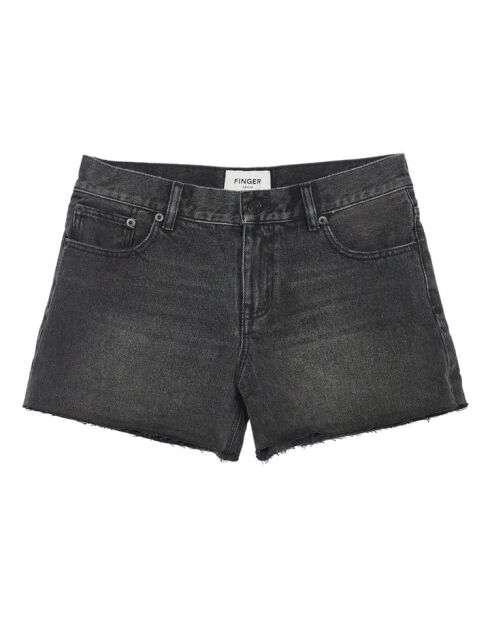 Pantaloncini a vita bassa in denim grigio Eva