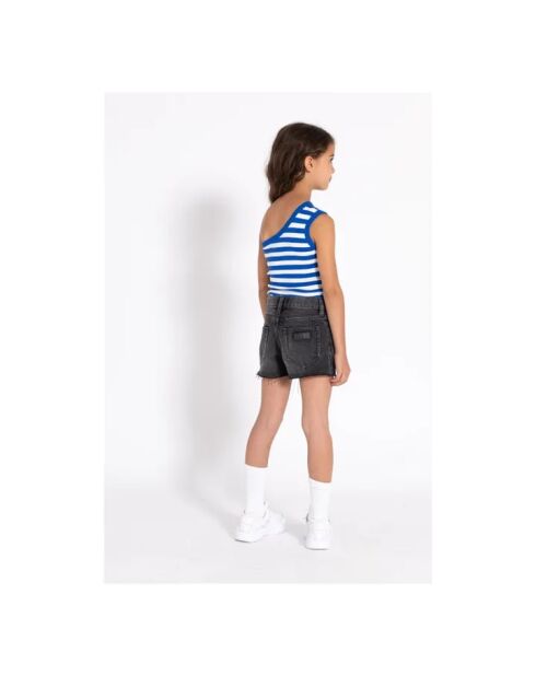 Short Low Waist Eva denim gris