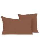 Taie d'oreiller en Lin & Coton Limy mocaccino - 80x80 cm