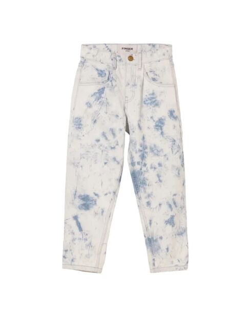 Jean Boule Solange Tie and Dye denim délavé