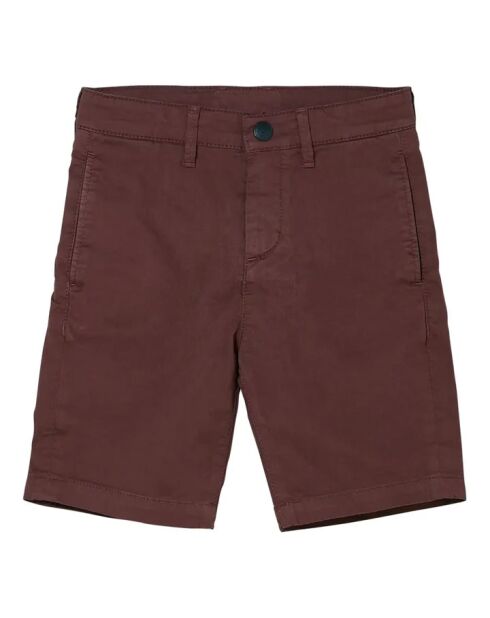 Short en coton Chino Allen bordeaux