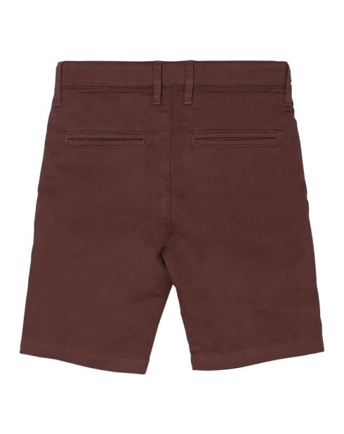 Short en coton Chino Allen bordeaux