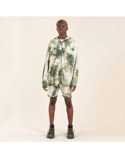 Short New Grounded kaki tie & dye