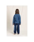 Jeans corti in cotone patchwork blu Charlie