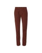 Pantaloni chino in velluto a coste elasticizzati in vita skater marroni