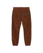 Pantaloni chino in velluto a coste elasticizzati in vita skater marroni
