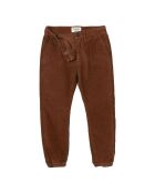 Pantaloni chino in velluto a coste elasticizzati in vita skater marroni
