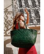 Bolso de mano Delhi grande de color verde
